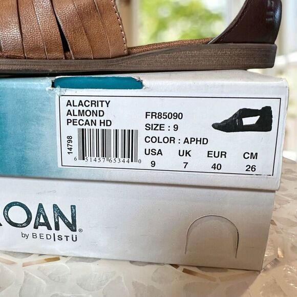 Roan by Bed Stu Alacrity Leather Sandal Brown/Tan Women's Size 9 EU 40 - Picture 12 of 13